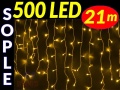 SOPLE CHOINKOWE 500 LED LAMPKI BIAŁE CIEPŁE 21m #9